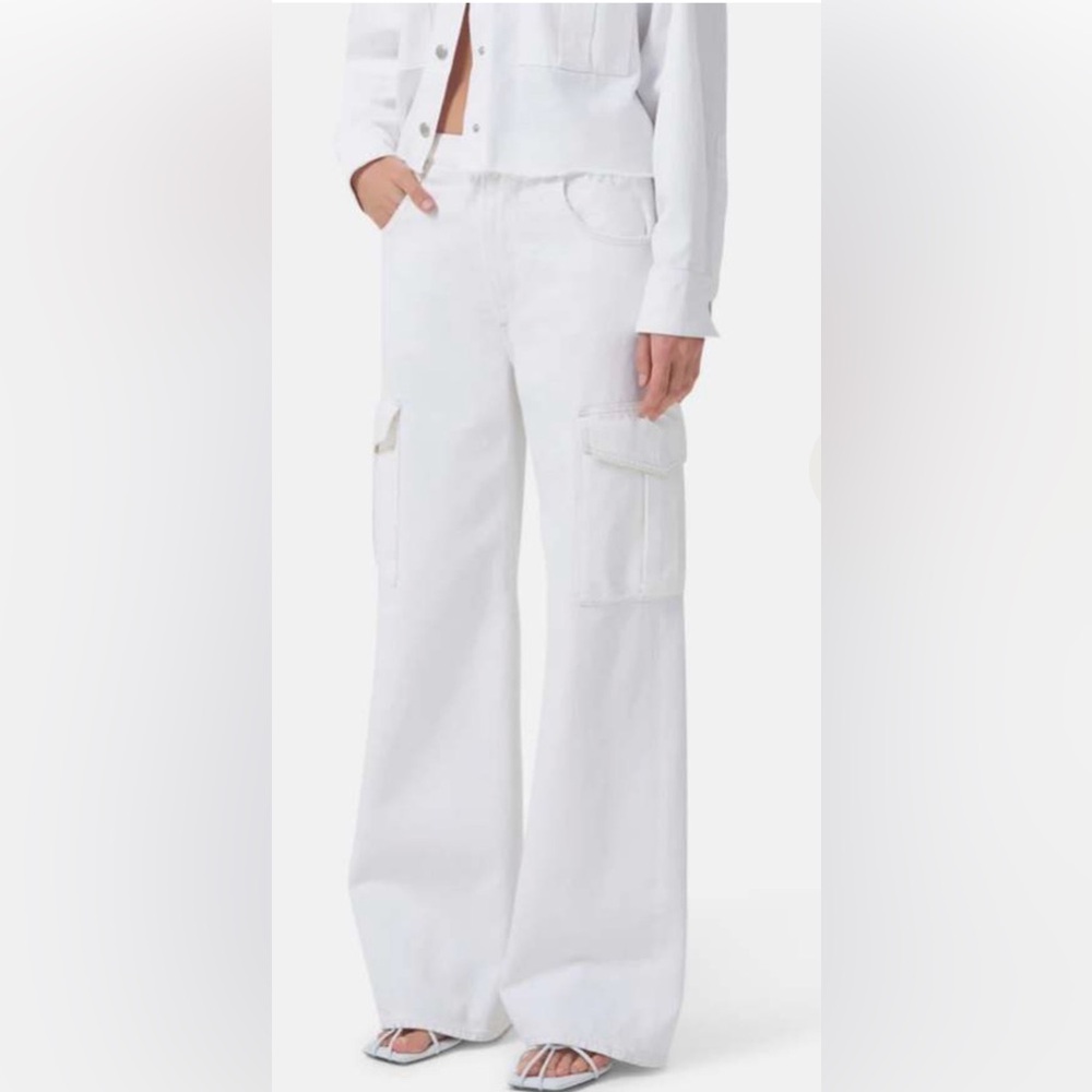 Agolde MINKA High Rise Wide Leg Denim Cargo Jeans - Picture 10 of 11